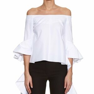 Alice & Trixie Ruffle Sleeve Off Shoulder Blouse size Small